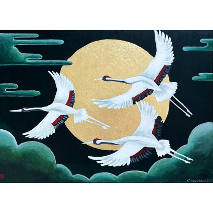 Wspomnienie lata 50x70, Katarzyna Stanisławek, obrazy akryl