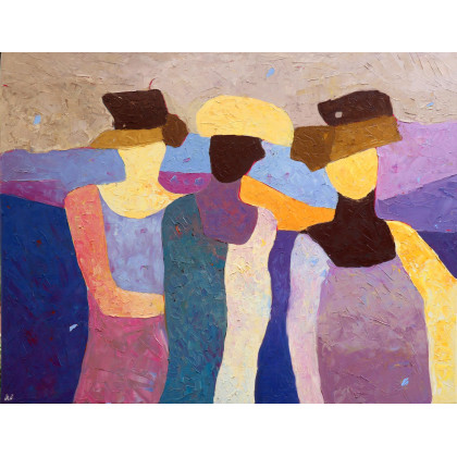 Abstrakcja 131 - Postacie, wym. 80 x 100, Magdalena Walulik , obrazy olejne