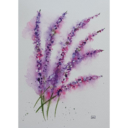 Beata Rudecka - obrazy akwarela - Akwarela Akwarelka Obraz pt. Szałwia, rozmiar: 24 x 18 cm, foto #2