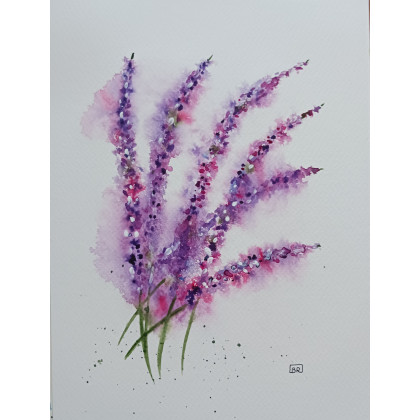 Beata Rudecka - obrazy akwarela - Akwarela Akwarelka Obraz pt. Szałwia, rozmiar: 24 x 18 cm, foto #3