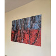Kompozycja pt. Red woods, akryl, płótno,  100x70x2cm