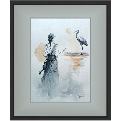 Joanna Tomczyk - obrazy akwarela - Echo niewidzialnych więzi, Akwarela 24 x 32 cm foto #4