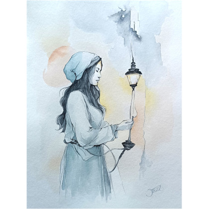 Blask intymności, Akwarela 24 x 32 cm, Joanna Tomczyk, obrazy akwarela
