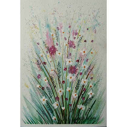 Beata Rudecka - obrazy akwarela - Akwarela Akwarelka Obraz pt.Łączka 2, rozmiar: 210 x 148 mm, foto #3