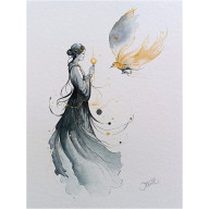 W objęciach eteru, Akwarela 24x32 cm