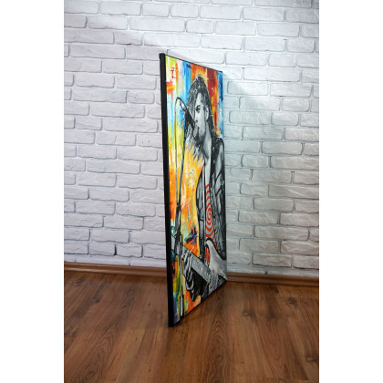 Rafal Stach - olej + akryl - Kurt Cobain 70x100 foto #2