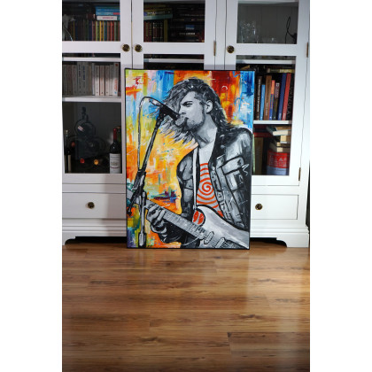 Rafal Stach - olej + akryl - Kurt Cobain 70x100 foto #4