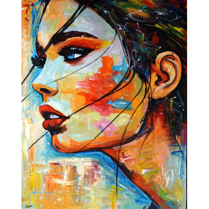 Miss You 80x100, Rafal Stach, olej + akryl