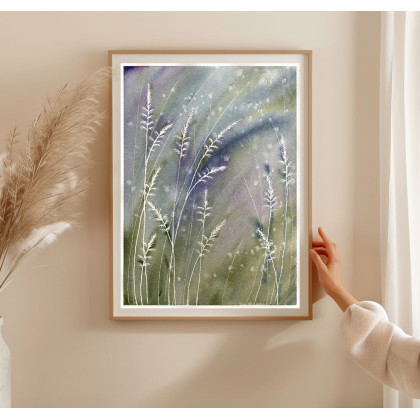 Małgorzata Domańska ART - obrazy akwarela - Akwarela A4.  Trawy foto #1