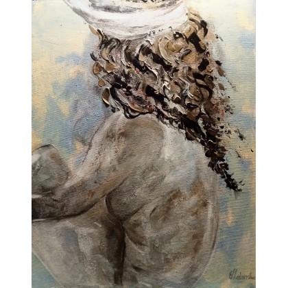 Ewa Mościszko - obrazy tech. mieszana - Obraz akrylowy pt. Daisy in love, 40x50x2 cm foto #1