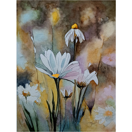 Kwiatowe Symphony, Akwarela 24x32 cm, Joanna Tomczyk, obrazy akwarela