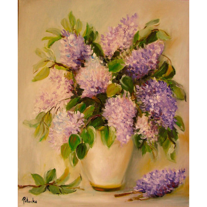 Bzy obraz olejny 50cm-60cm, Grażyna Potocka, obrazy olejne