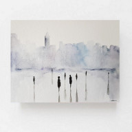 Miasto-  akwarela formatu 24/32 cm