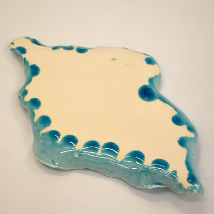 Anawa-art - płaskorzeźba - Liść ceramiczny. Oryginalna patera foto #3