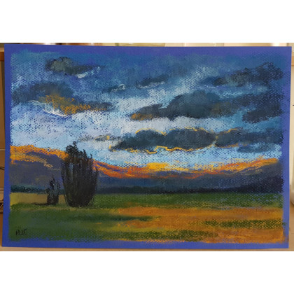 Paulina Lebida - pastele suche - Pejzaż - rysunek  A4 pastelami foto #2