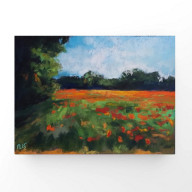 Łąka - rysunek pastelami