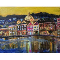 Grecja Lesbos, na płótnie,  40x50x2 cm.