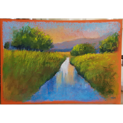Paulina Lebida - pastele suche - Pejzaż - rysunek  A4 pastelami foto #2