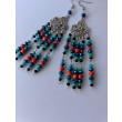 Kolczyki Koralowiec Czerwony Kuleczki Korala Indie Temple Boho Styl Orientalna Bizuteria