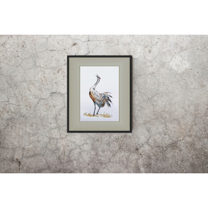 Joanna Tomczyk - obrazy akwarela - Żuraw, Akwarela 24x32 cm foto #1