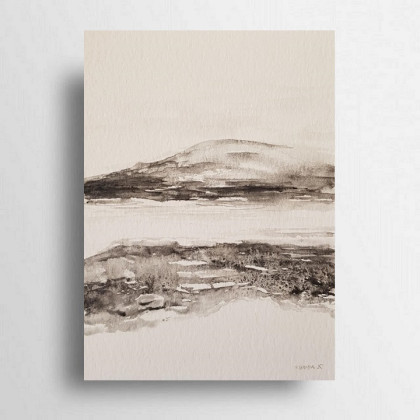 Pejzaż  -  akwarela formatu 32/24 cm, Paulina Lebida, obrazy akwarela