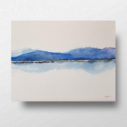 Pejzaż  -  akwarela formatu 24/32 cm, Paulina Lebida, obrazy akwarela