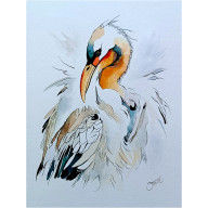 SPOJRZENIE POZA KSZTAŁT, AKWARELA 24X32 CM
