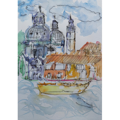 ML - obrazy akwarela - Akwarela- Urban sketching - Wenecja foto #1