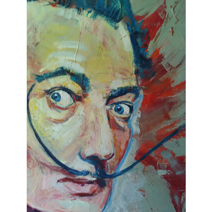 Justyna Zielonka - obrazy olejne - Salvador Dali - portret olejny foto #2