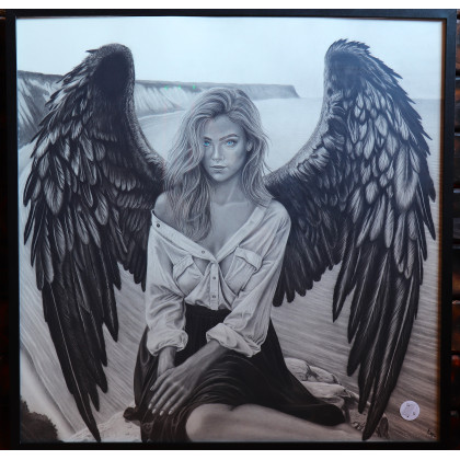 Angel, Emil Jan Malak, rysunek ołówkiem