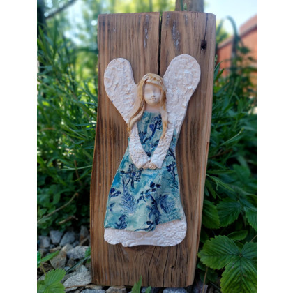 Anioł ceramiczny płaskorzeźba, Finegirl, płaskorzeźba