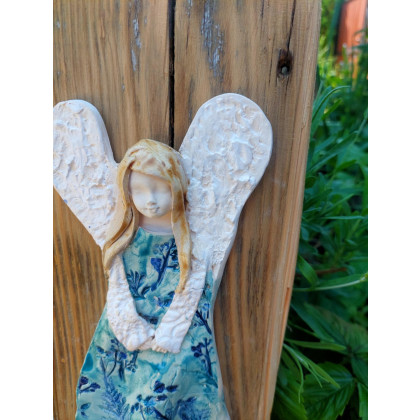 Finegirl - płaskorzeźba - Anioł ceramiczny płaskorzeźba foto #1