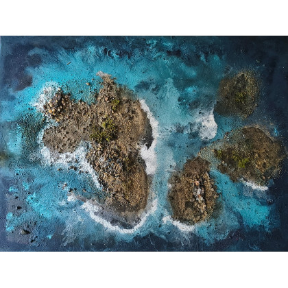 Island, Olimpia Dobosz, obrazy tech. mieszana