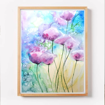 Akwarela 30x40cm. Kwiaty, Małgorzata Domańska ART, obrazy akwarela