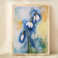 Kwiaty-  akwarela formatu 40/30 cm