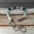 BLUE-GREEN bransoletka z larimaru, serafinitu i srebra