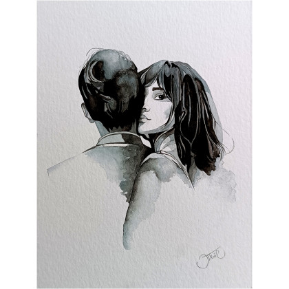 Echa uczuć, Akwarela 24x32 cm, Joanna Tomczyk, obrazy akwarela