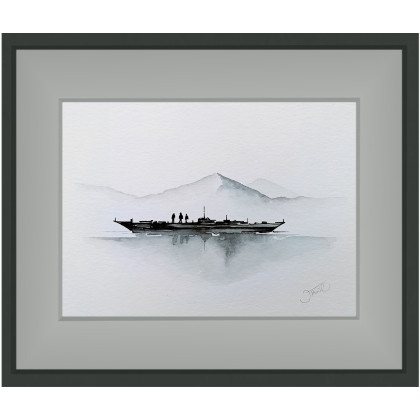 Joanna Tomczyk - obrazy akwarela - Ku nowym lądom, Akwarela 24x32 cm foto #3