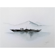 KU NOWYM LĄDOM, AKWARELA 24X32 CM