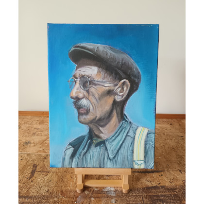 Portret mężczyzny, Patrick Jaworowicz, obrazy akryl