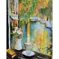 OBRAZ AKRYLOWY  NA PŁÓTNIE,  40X50X2 CM, PT.CAPPUCINO