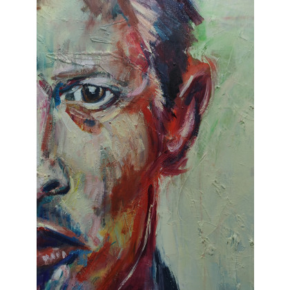 Justyna Zielonka - obrazy olejne - David Bowie - portret olejny foto #4