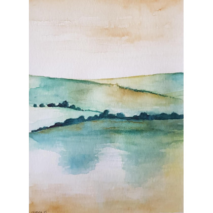 Paulina Lebida - obrazy akwarela - Pejzaż-akwarela formatu 32/24 cm foto #2