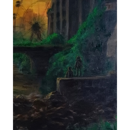 Paula Staniec - obrazy akryl - Ciche wspomnienia miasta foto #1