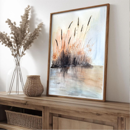 Małgorzata Domańska ART - obrazy akwarela - Akwarela 36x48cm. Szuwary foto #2