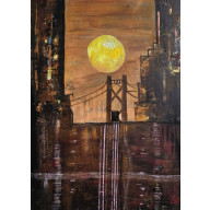 OBRAZ AKRYLOWY  NA PŁÓTNIE,  80X60X2 CM, PT.SAN FRANCISCO SUNRISE