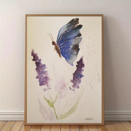 Paulina Lebida - obrazy akwarela - Motyl - akwarela A4 foto #1