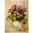 Polne kwiaty,rumianki, wrotycze, obraz olejny 30cm-40cm
