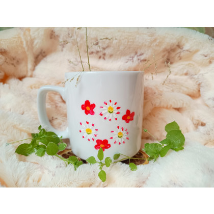 Studio Paulla - naczynia - Kubek tygryska łąkowego ręcznie malowany kubek 270 ml. foto #1