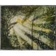Akwarela Akwarelka Obraz pt: Słoneczny Szept Lasu, 30 x 24 cm